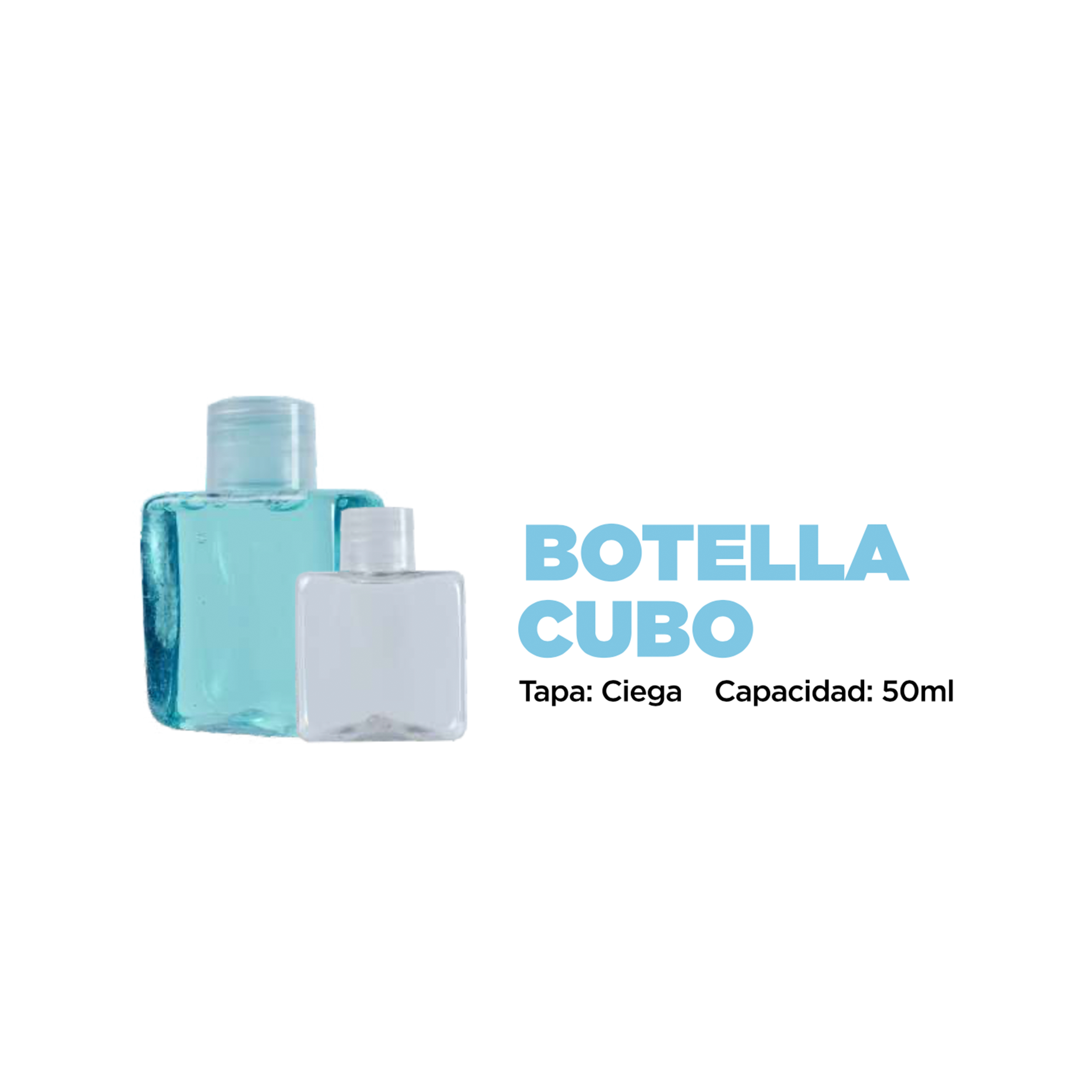 Botella Cubo 50 ml.