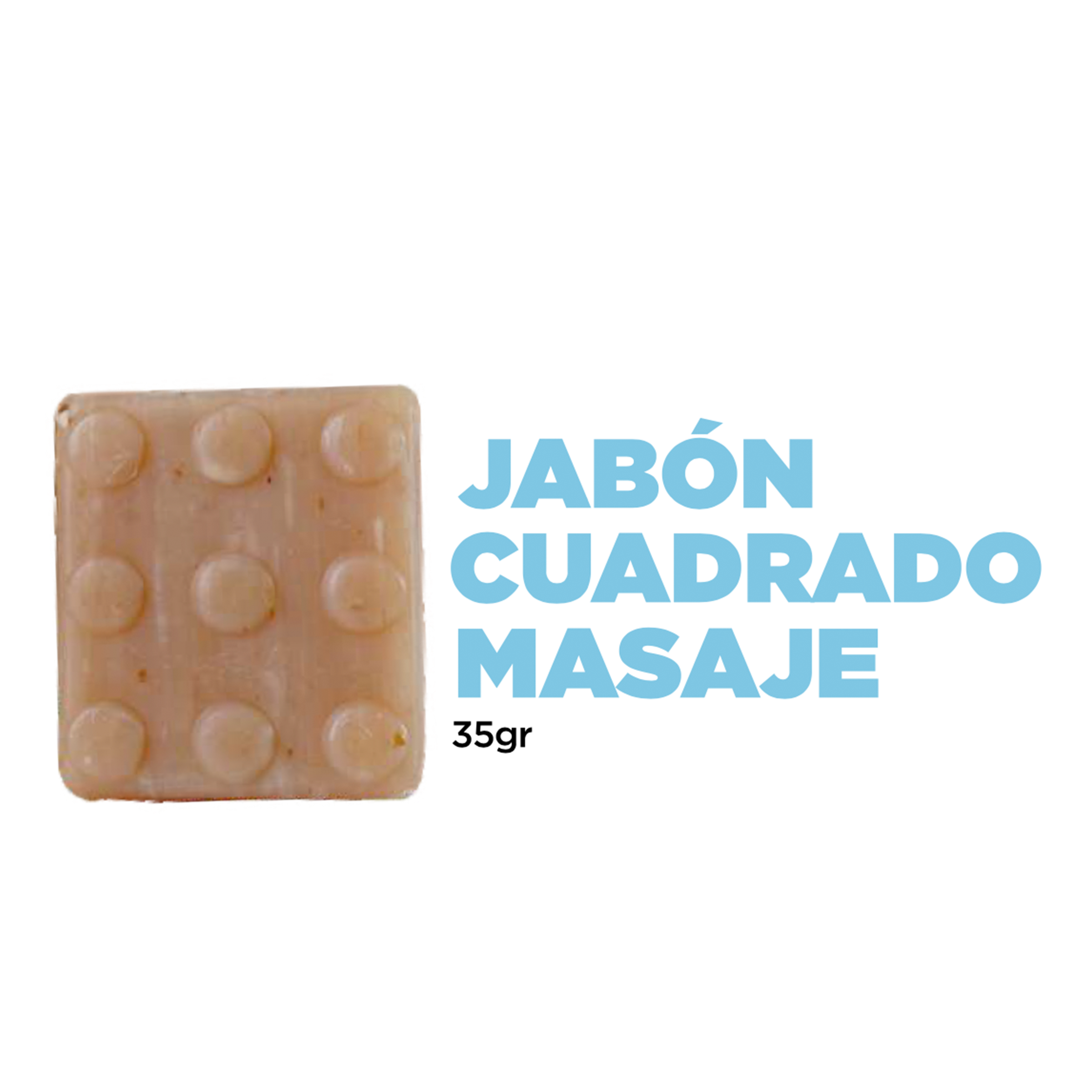 Jabón cuadrado masaje de 35 grs.