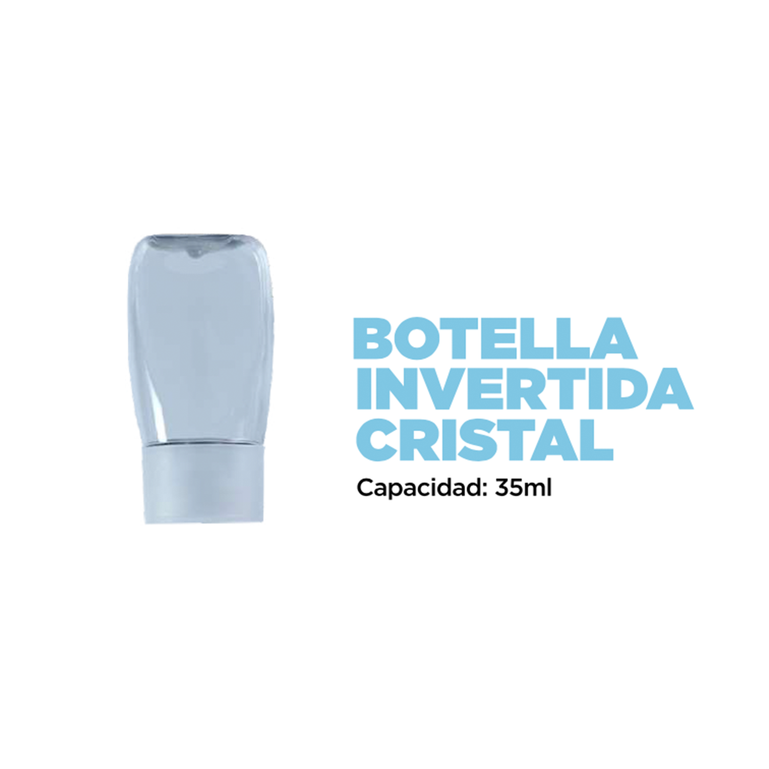 Botella Invertida Cristal 35ml.