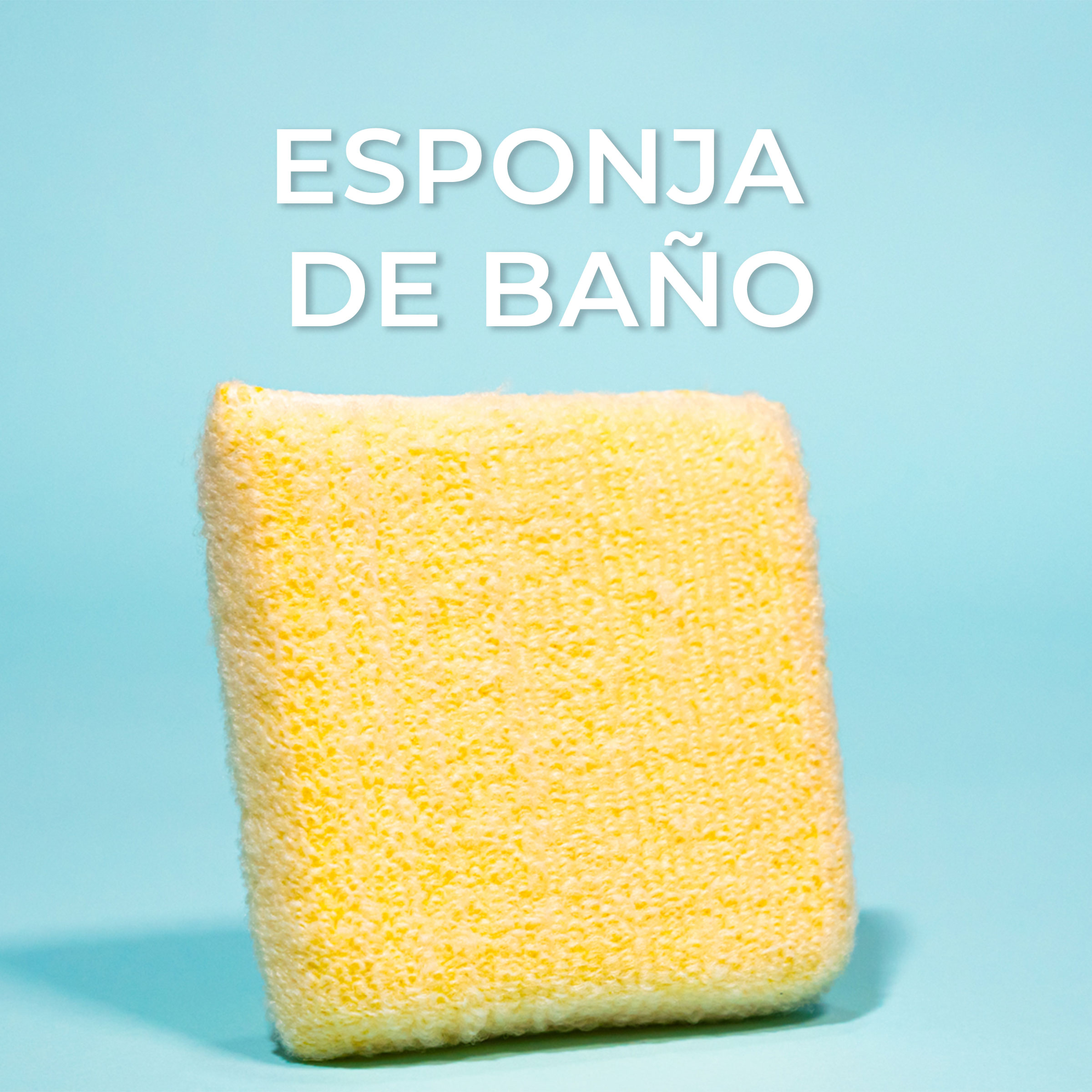 Esponja de baño amarilla