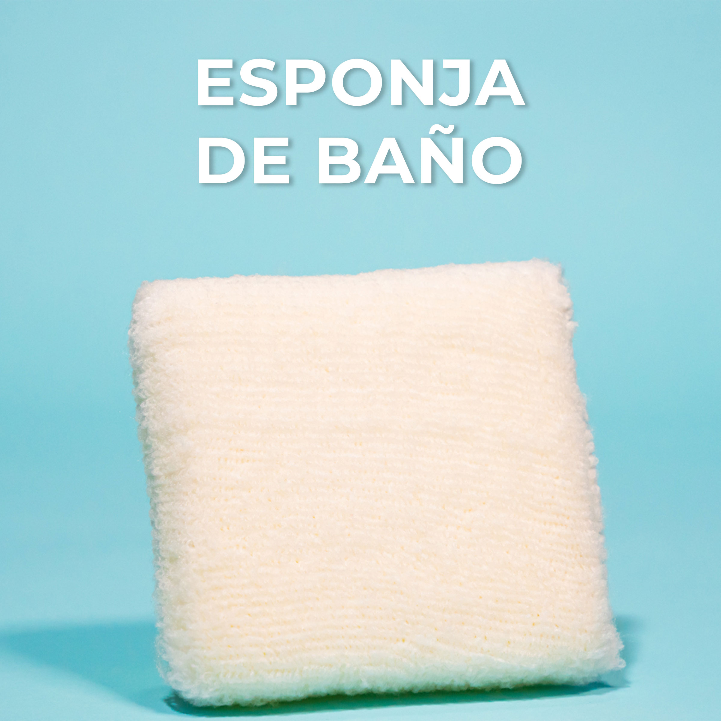 Esponja de baño blanca