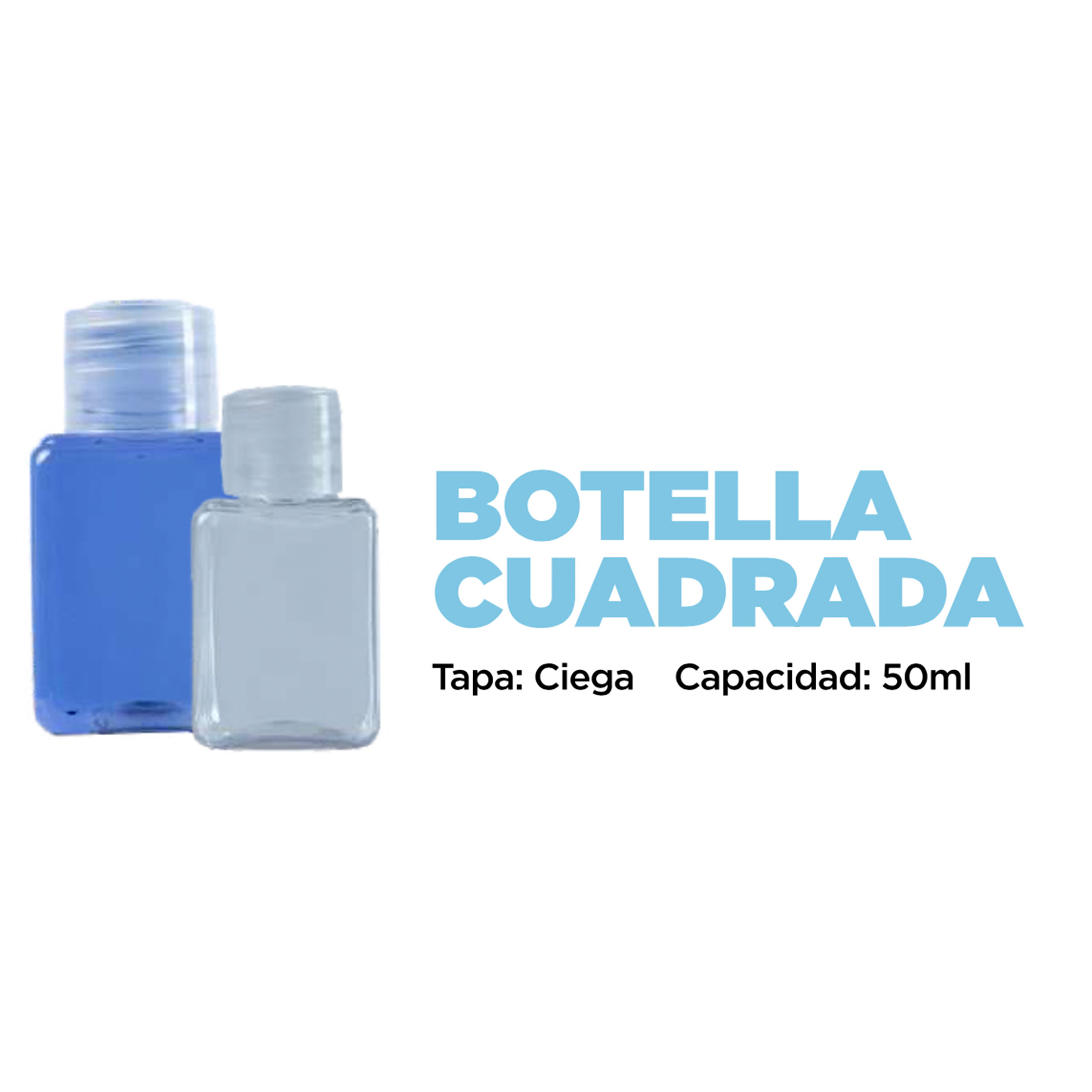 Botella cuadrada 50ml