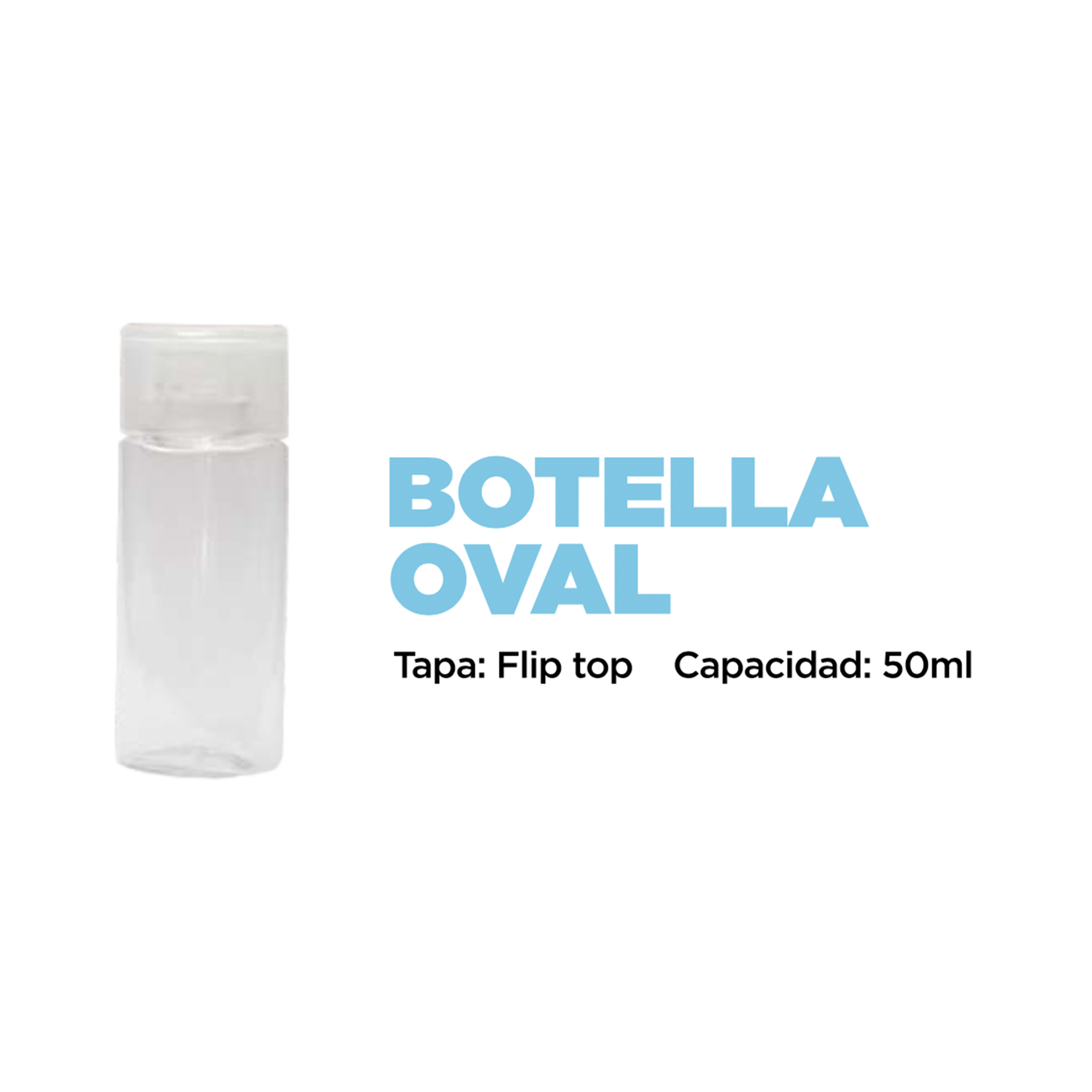 Botella Oval 50ml